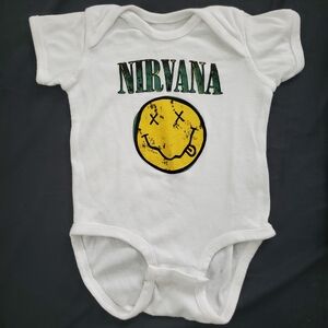 NIRVANA White and Yellow Baby Bodysuit